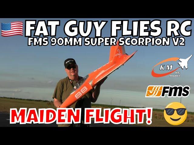 FMS 90MM SUPER SCORPION V2 MAIDEN FLIGHT! by FGFRC #aviation #rcjets