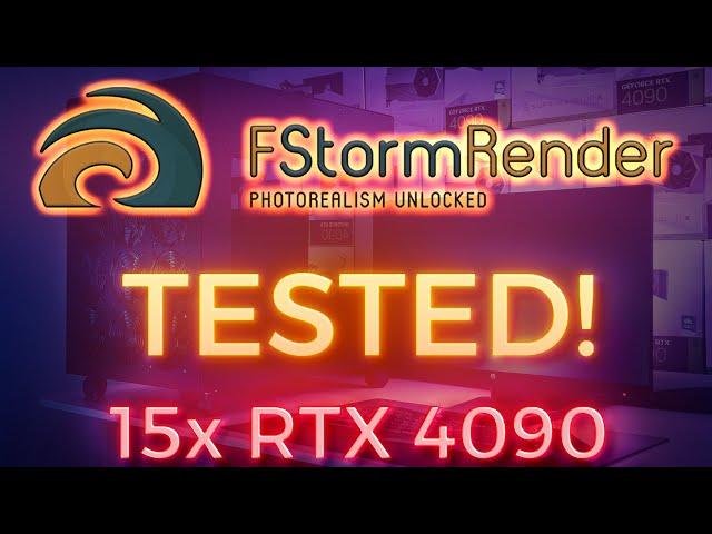 Monster Workstation 15x RTX 4090 - 3D Studio Max Fstorm Benchmark scene TESTED (june 2024)