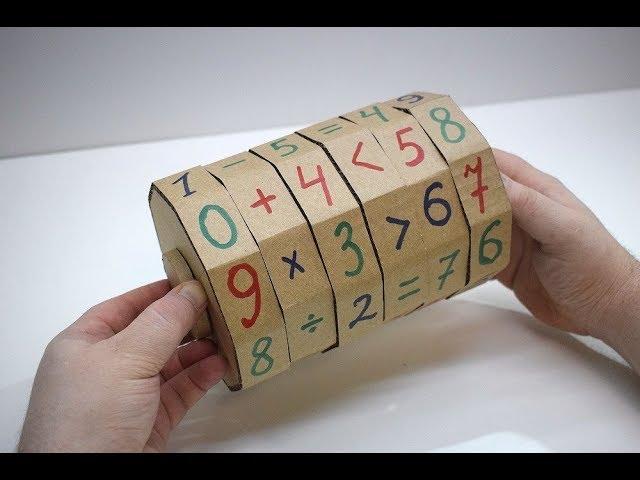 Intellectual puzzle cube math Educational toy  from cardboard