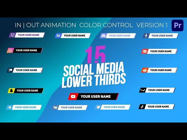 Free Lower Thirds Templates For Social Media | Adobe Premiere Pro