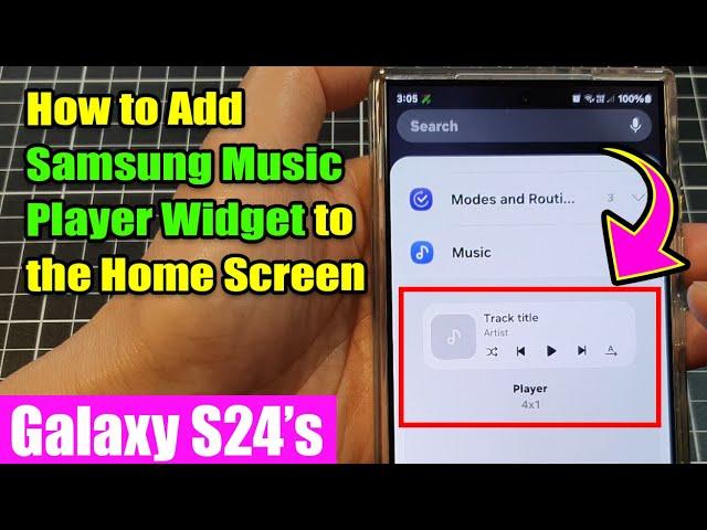 Galaxy S24/S24+/Ultra: How to Add Samsung Music Player Widget to the Home Screen