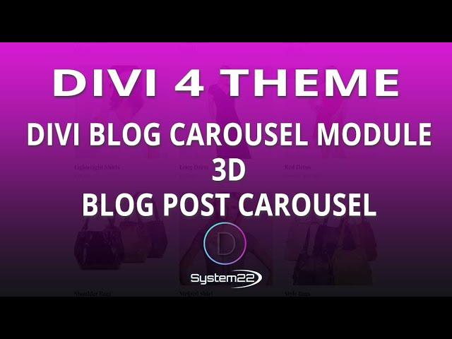 Divi Blog Carousel Module 3D Blog Post Carousel 