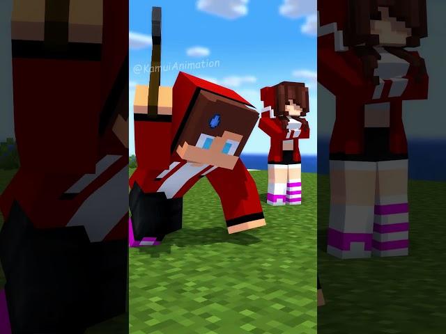 JJ's sister Grows Giant - MAIZEN Minecraft Animation #shorts