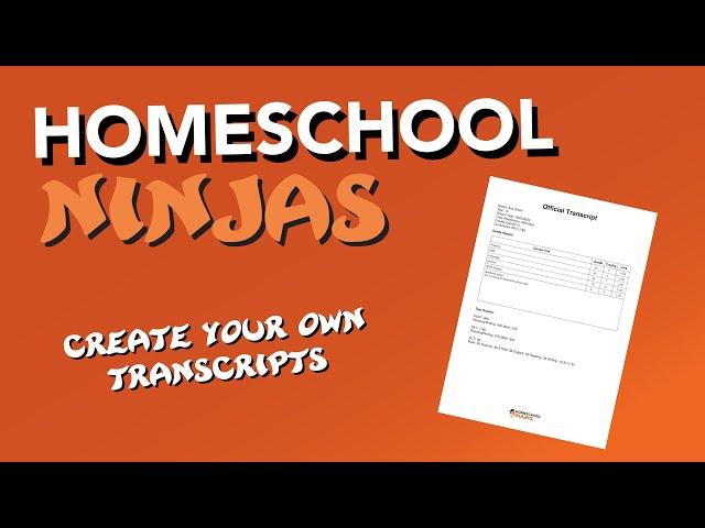 Homeschool Transcript