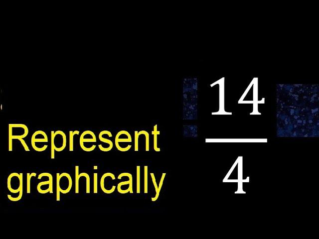 Represent 14/4 graphically . Graphic representation of fractions, graph