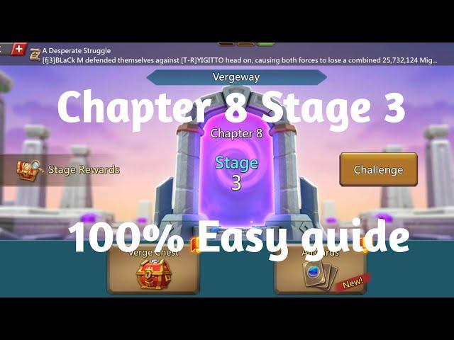 Lords mobile Vergeway chapter 8 Stage 3 easiest guide