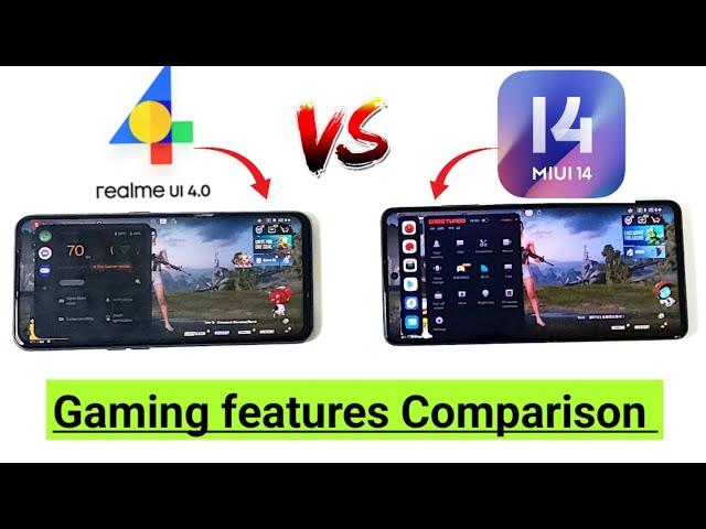 Miui 14 vs Realme Ui 4.0 Gaming features Comparison 