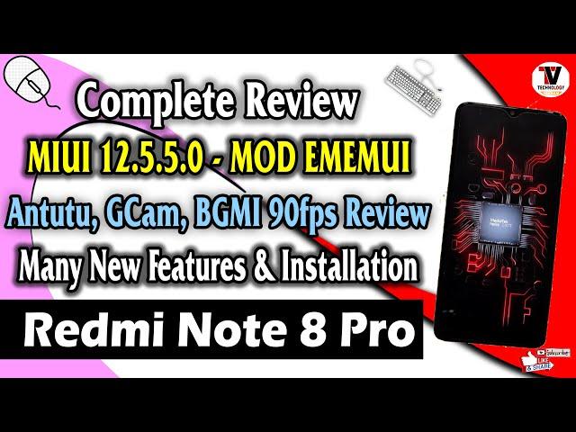 MIUI 12.5.5.0 - MODDED Android 11 on Redmi Note 8 Pro | Antutu, GCam, BGMI 90fps Complete Review 