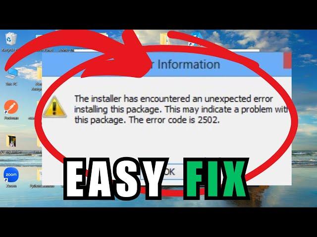 How to Fix Error Code 2503 or 2502 in Windows 10/11