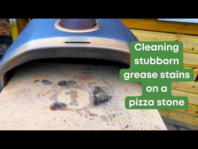 How To Remove Stubborn PIZZA STONE Grease Stains!