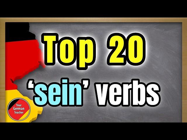 Top 20 Verbs with SEIN (to be) in German perfect tense