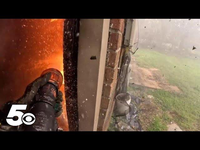 Firefighter's bodycam shows battling housefire first-hand