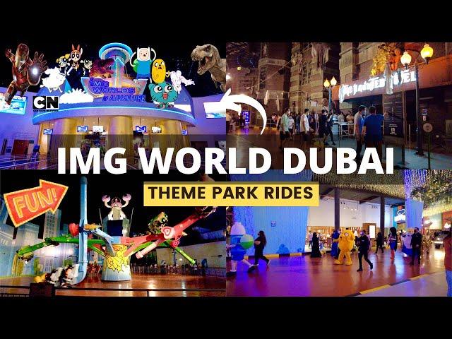 [4K] IMG Worlds of Adventure!! Indoor THEME PARK Best RIDES & ATTRACTIONS in Dubai - Walking Tour