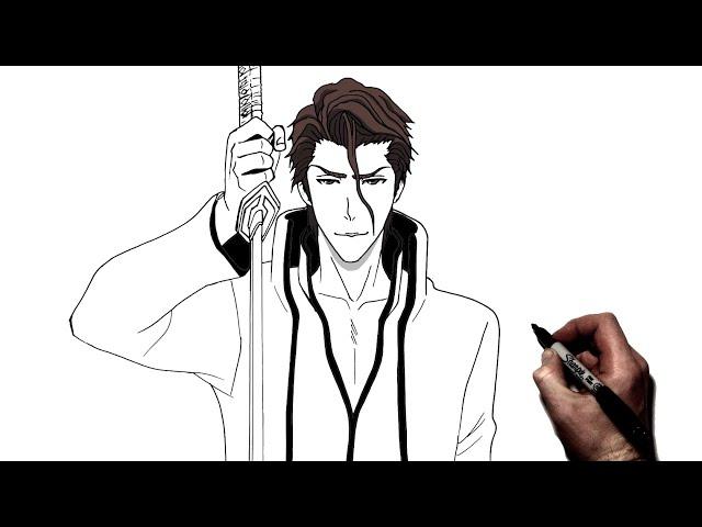 How To Draw Aizen | Step By Step | Bleach