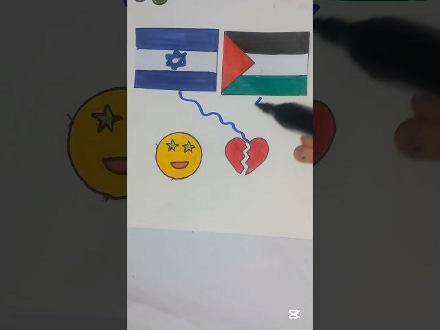 Palestine and Israel drawing | Hamna Arts #drawing #draw #art