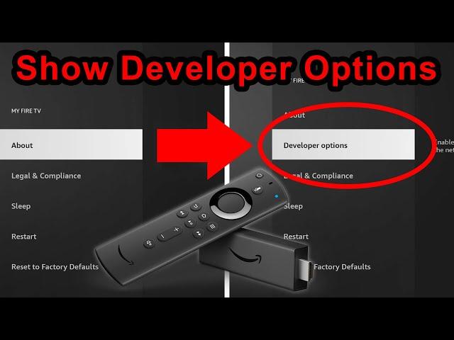 How to show/reveal/unhide Developer Options on Fire TV Stick, 4K, Max, Cube, Smart TV, Firestick