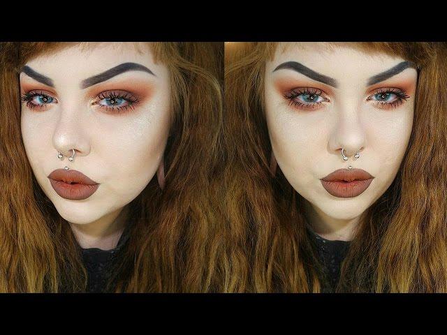  Orange Smokey Eye - No Falsies | Makeup Tutorial 