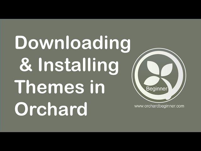 Downloading & Installing Themes in Orchard : Orchard Beginner