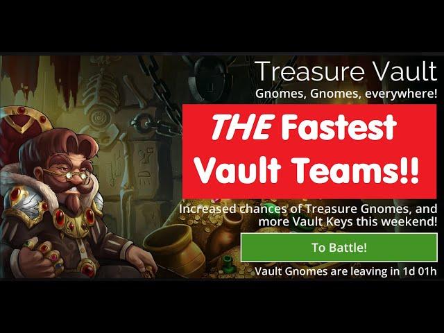 Gems of War THE Fastest Gnome Treasure Vault teams! Gameplay, guide, and tips!