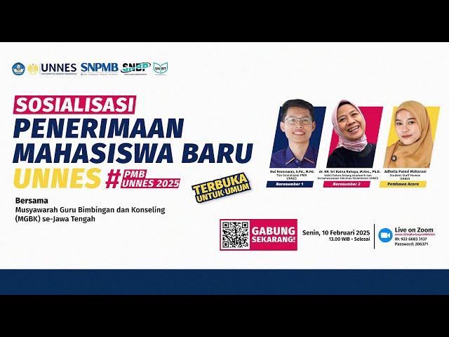  [ LIVE ]  Penerimaan Mahasiswa Baru UNNES 2025 Yang Perlu Anda Ketahui #Sosialisasi