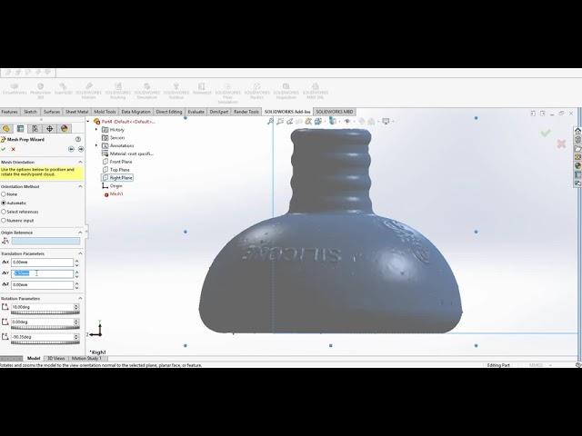 How to align scanning data for SOLIDWORKS