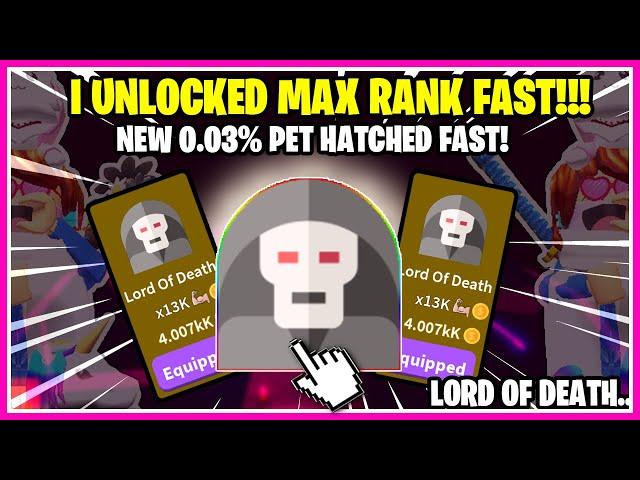 SABER SIMULATOR - MAX RANK  MAX WEAPON / BEST PET FROM NEW EGG! SUPER FAST AND EASILY! LORD OF DEATH