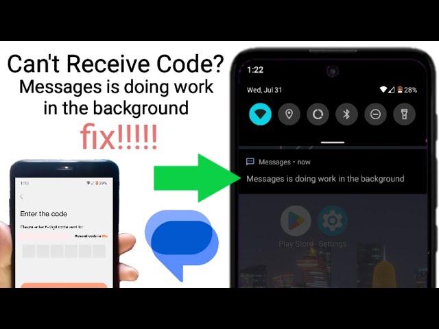 Can't receive login & signup code on phone fix! || Messages is doing work in the background