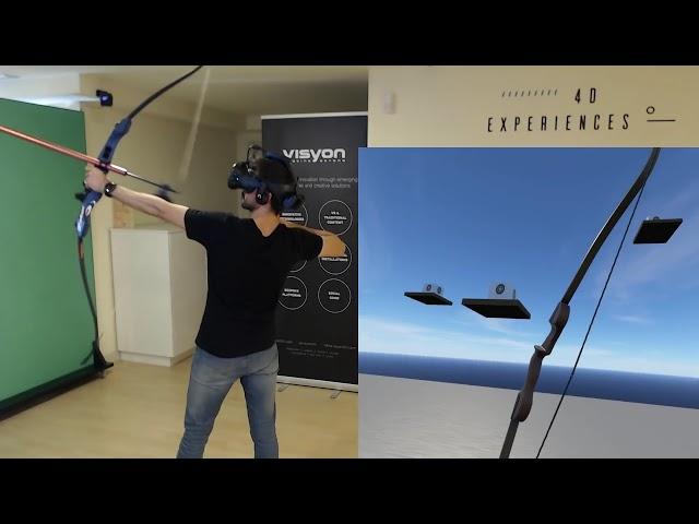 VR archery using a real bow