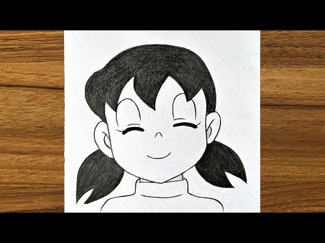 How to Draw Shizuka from Doraemon step by step || Shizuka drawing | Easy drawing ideas for beginners