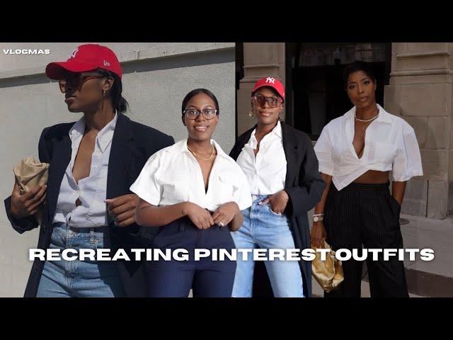 RECREATING PINTEREST OUTFITS | Shopping My Closet | Vlogmas