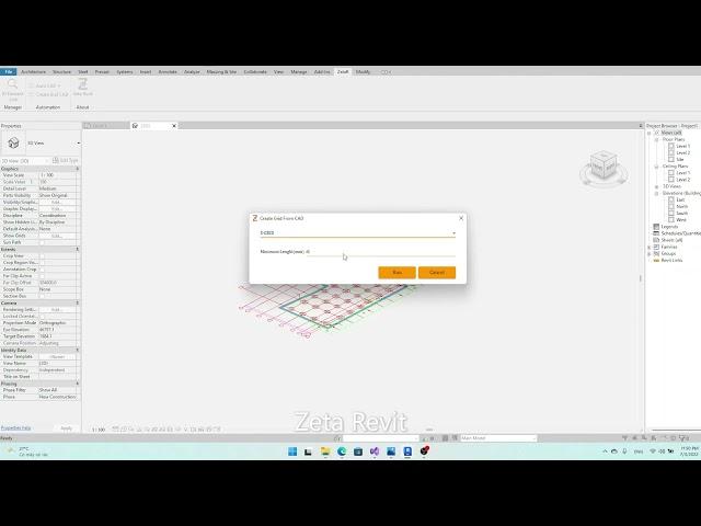 Create Grid Revit From CAD[Zeta Revit]