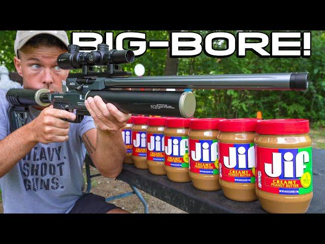 This BIG-BORE Air Rifle is More Powerful Than a 45acp?! (58cal Element MAX)