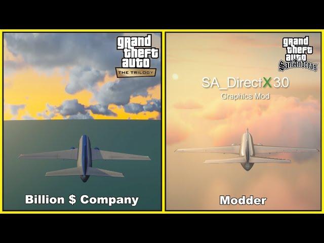 GTA San Andreas: The Definitive Edition VS Original San Andreas with Graphics Mod.
