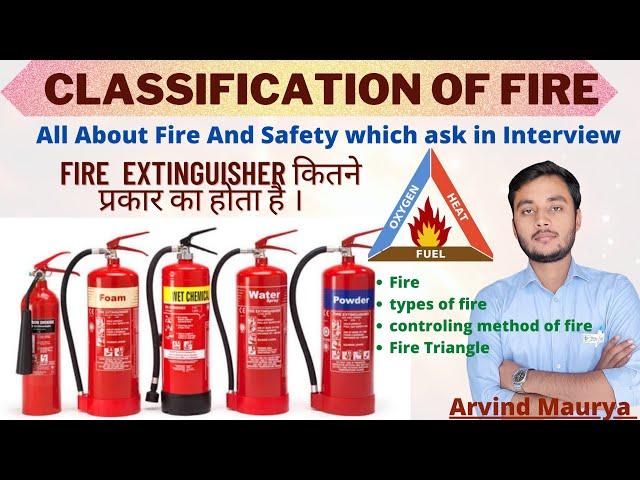 Types of Fire |Classification of fire |types of fire extinguisher|Fire triangle|@rasayanclasses