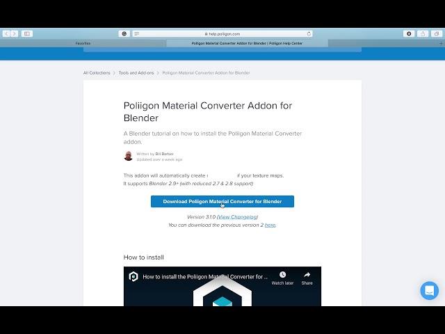 Download and Install Poliigon Material Converter for Mac.