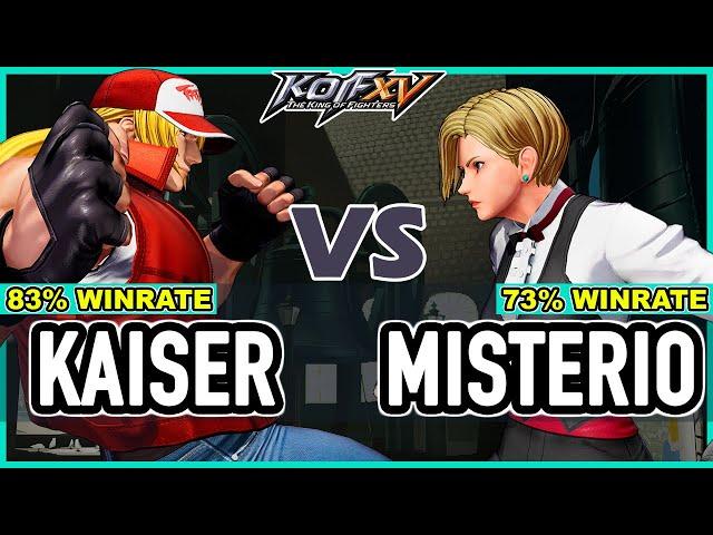 KOF XV  Kaiser (Kyo/Terry/Ryo) vs Misterio (King/Athena/Elisabeth)