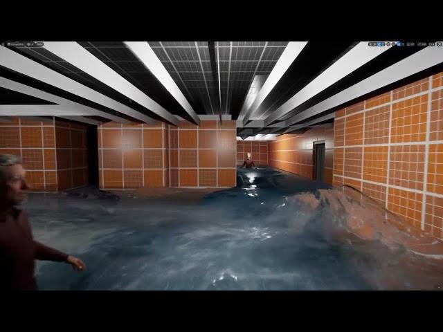 Titanic Water & Flooding Simulation Test - Unreal Engine 5, Fluid Flux