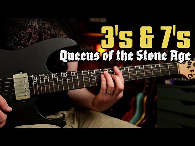 How to Play "3's and 7's" by Queens of the Stone Age  | Guitar Lesson