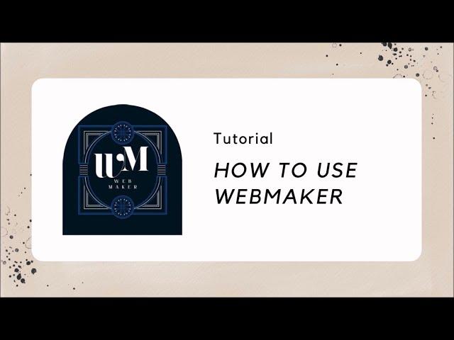 How to use webmaker?