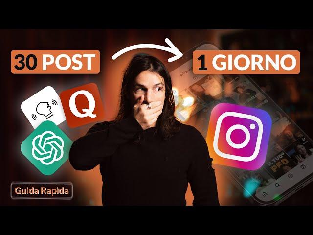 Come organizzo 30 giorni di contenuti per instagram in un solo giorno