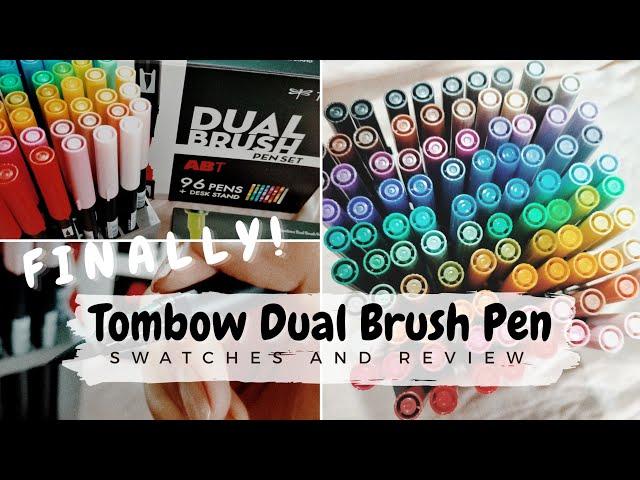  my dream pen! | 96 tombow dual brush pen swatches and reviews | inkbycate