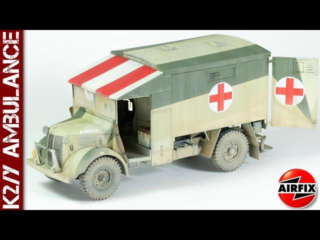 New Airfix Austin K2/Y Ambulance in desert scheme - painting and weathering (1:35 scale model kit)