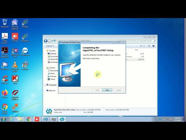 How to install HyperPKI ePass2003 for digital signing on Microsoft Window 7 or 10