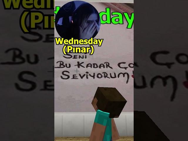 Wednesday'e BÜYÜK ŞAKA Yapmak ! Minecraft #shorts