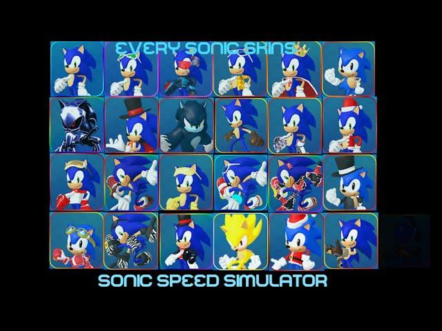 Every Sonic Skins (Sonic Speed Simulator)