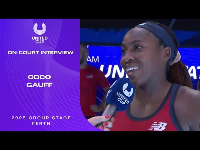 Coco Gauff On-Court Interview | United Cup 2025 Group A