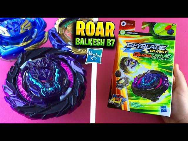 PUEDE con TAKARA TOMY!| ROAR BALKESH B7  de HASBRO Unboxing & Review BEYBLADE BURST QUADDRIVE