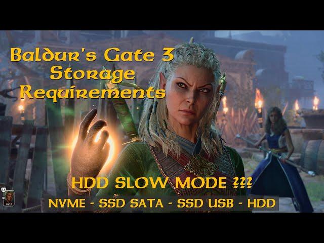 Baldur's Gate 3 HDD Slow Mode, can it go faster than SSD or NVME?