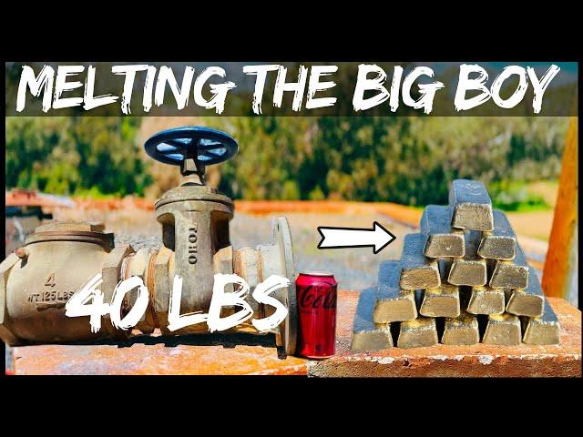 Melting The 40 LB Brass Boy - Huge Haul - ASMR Metal Melting - Free Metal - Trash To Treasure