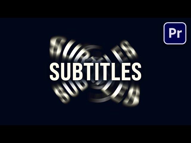 ROTATING SUBTITLES  Premiere Pro Tutorial